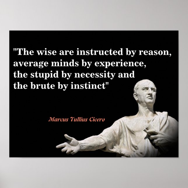Marcus Tullius Cicero Citat på grund av detta Poster (Framsidan)