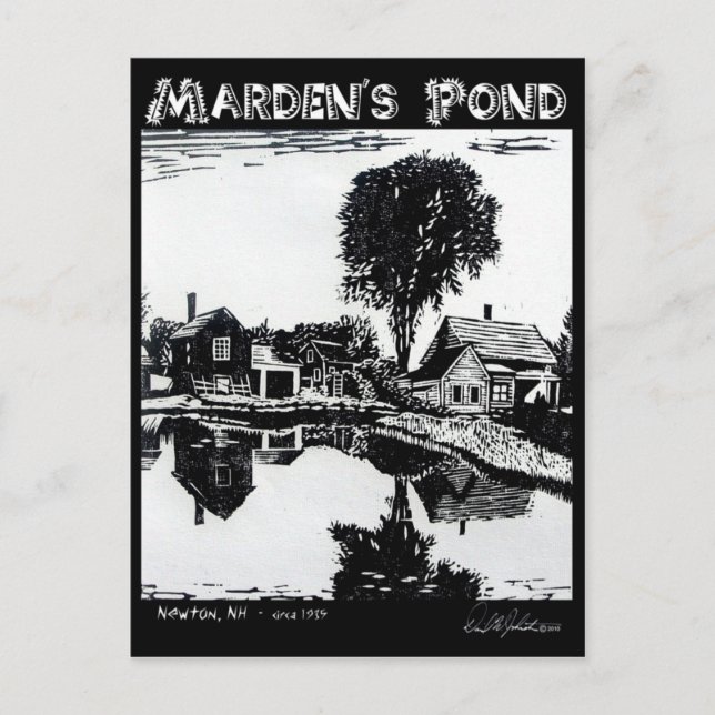 Marden's Pond Postcard Vykort (Framsida)