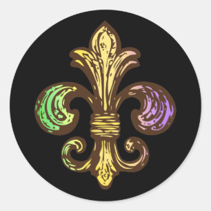 Mardi Fleur de Gras Runt Klistermärke