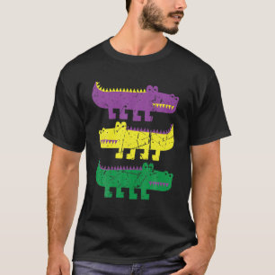 Mardi Grad Krokodiler 3 Krokodiler Funny Mardi Gra T Shirt