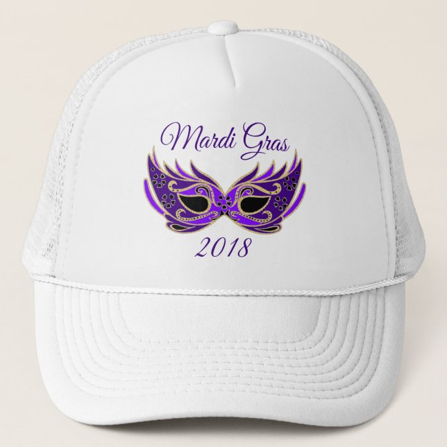 Mardi Gras 2018 Mask Keps (Framsida)
