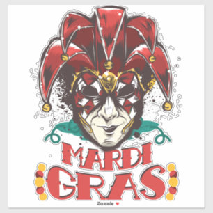 Mardi Gras 2022 Venetiansk mask Klistermärken