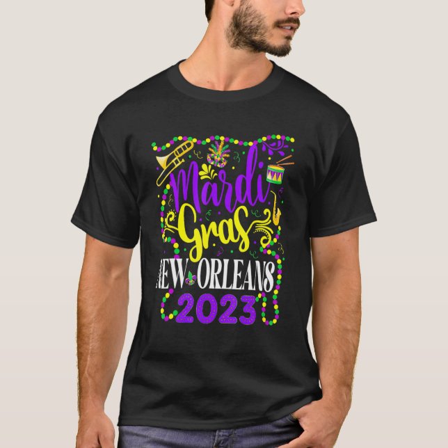Mardi Gras 2023 Carnival Funny Costume_1 T Shirt (Framsida)