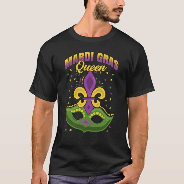 Mardi Gras 2023 Mardi Gras Queen Couples Matching  T Shirt (Framsida)