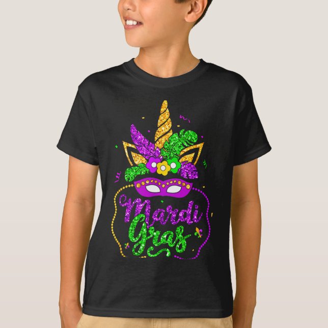 Mardi Gras 2024 Mask Beads New Orlean Party Women  T Shirt (Framsida)