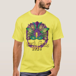 Mardi Gras 2024 Mask T-shirt