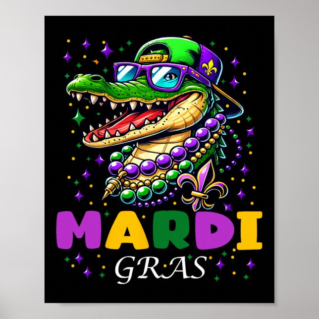 Mardi Gras 2025 För manar Woman Kids Poster (Framsidan)