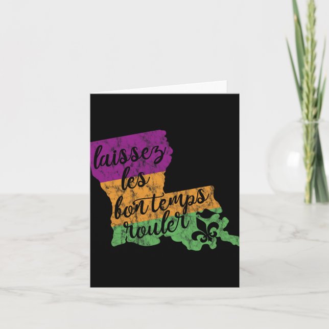 Mardi Gras 2025 Laissez Les Bon Temps Rouler New O Kort (Framsida)