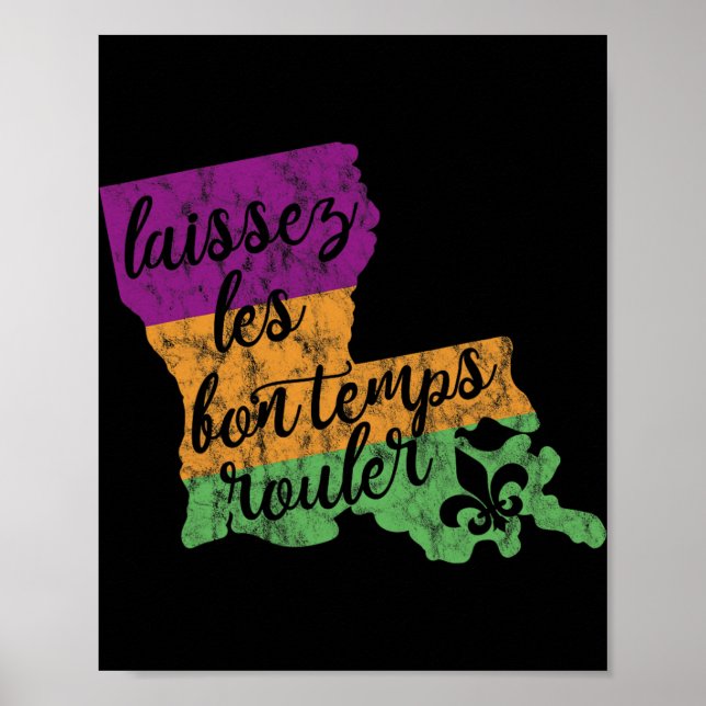 Mardi Gras 2025 Laissez Les Bon Temps Rouler New O Poster (Framsidan)