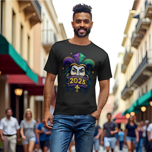 Mardi Gras 2025: Pärlor, Mask & Memories T Shirt (Mardi Gras 2025 T-shirt.)