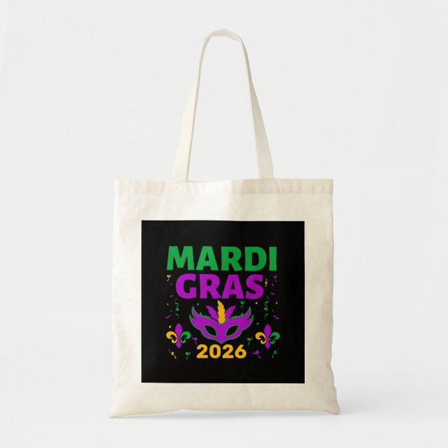 Mardi Gras 2026 Personlig Tygkasse (Framsidan)