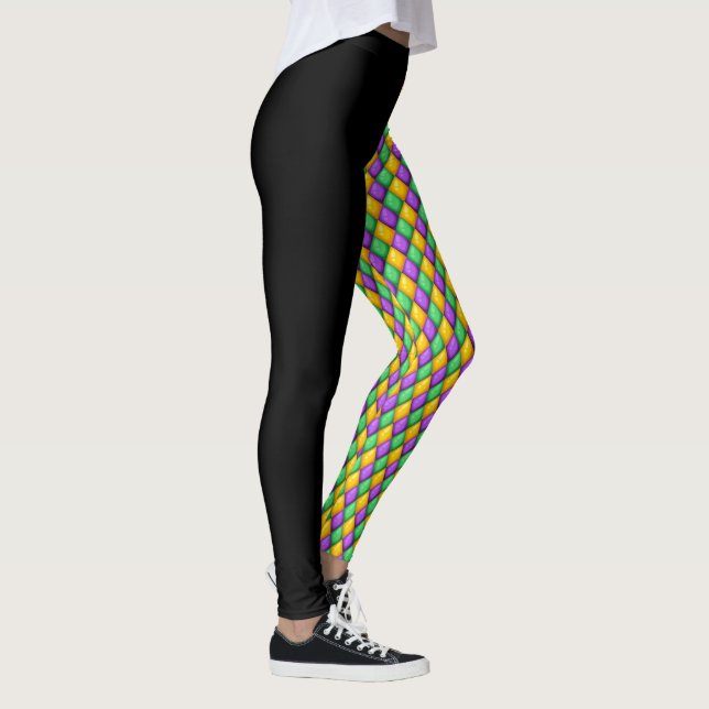Mardi Gras 3 Diamonds Pop Mode Leggings (Höger)