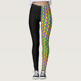 Mardi Gras 3 Diamonds Pop Mode Leggings