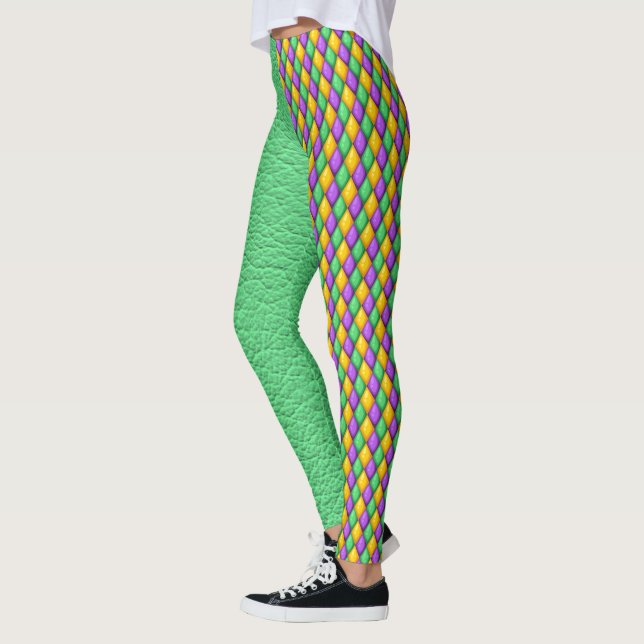 Mardi Gras 4 Diamonds Pop Mode Leggings (Vänster)