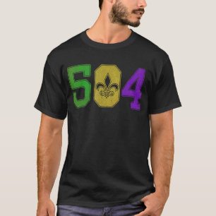 Mardi Gras 504 Nola New Orleans Louisiana La T Shirt
