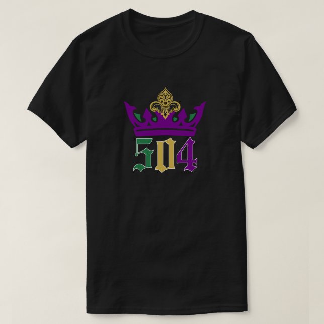 Mardi Gras 504 T Shirt (Design framsida)