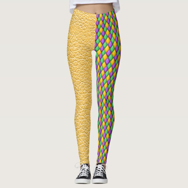 Mardi Gras 5 Diamonds Pop Mode Leggings (Framsida)