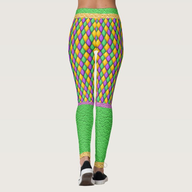 Mardi Gras 6 Diamonds Pop Mode Leggings (Baksida)