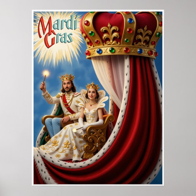 Mardi Gras-affisch Poster (Framsidan)