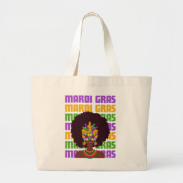 MARDI GRAS Afro Queen Jumbo Tygkasse