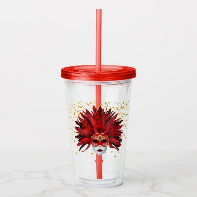 Mardi Gras Akryl Tumbler Take Away Mugg (Framsida)
