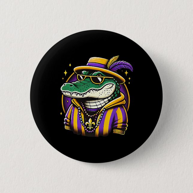 Mardi Gras Alligator Boys Manar Mardi Gras 1 Knapp (Framsida)