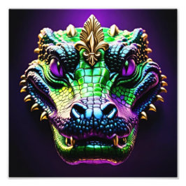 Mardi Gras Alligator Fototryck