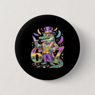 Mardi Gras Alligator Gentleman Svansnummer 67 Karn Knapp