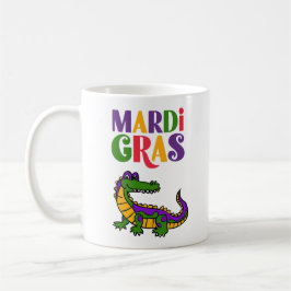 Mardi Gras Alligator, Mardi Gras Party Kaffemugg