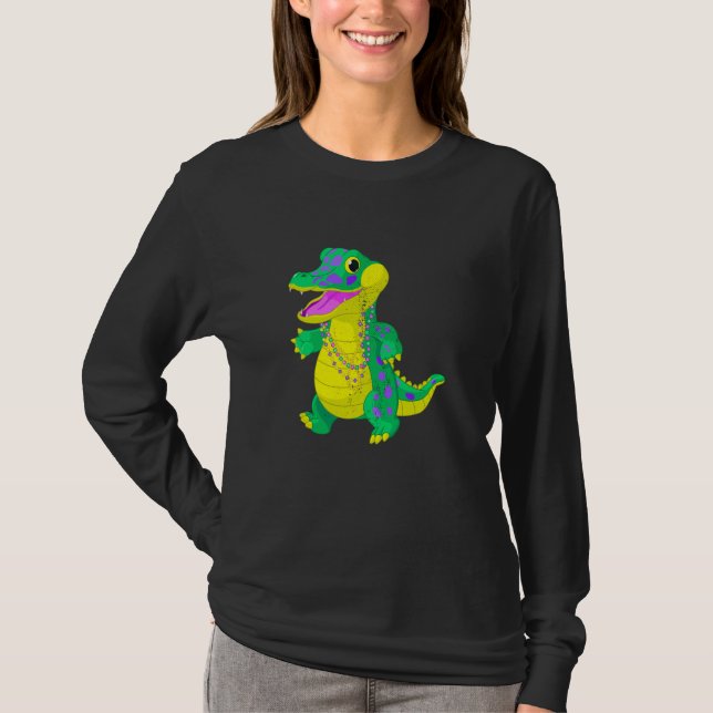 Mardi Gras Alligator Masquerade Carnival Costume M T Shirt (Framsida)