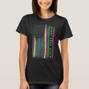 Mardi Gras American Flagga USA flagga Mardi Gras C T Shirt