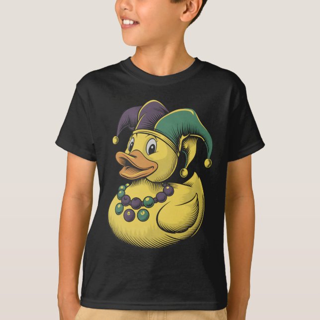 Mardi Gras-anka Gummianka Kostym Louisiana Lai T Shirt (Framsida)