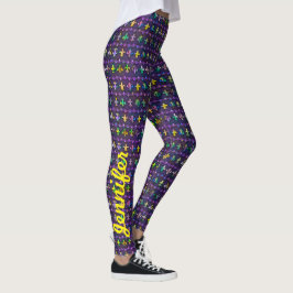 Mardi Gras Anpassningsbar Leggings Yoga K Springa 