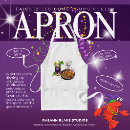 Mardi Gras Apron Förkläde