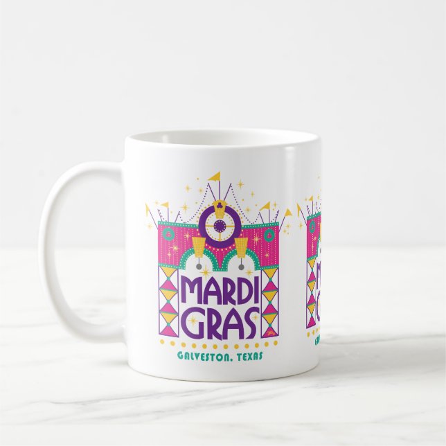 Mardi Gras Arch, Galveston, Texas Coffee Mugg (Vänster)