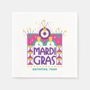 Mardi Gras Arch, Galveston, Texas Pappersservett
