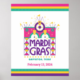 Mardi Gras Arch, Galveston, Texas Poster