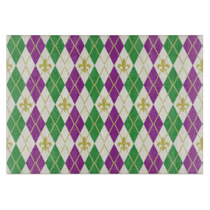 Mardi Gras Argyle Glass Clearing Board