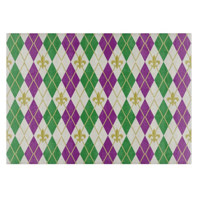 Mardi Gras Argyle Glass Clearing Board (Framsidan)
