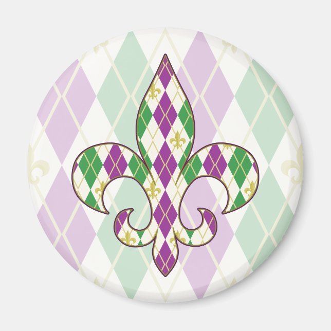 Mardi Gras Argyle Magnet (Framsidan)