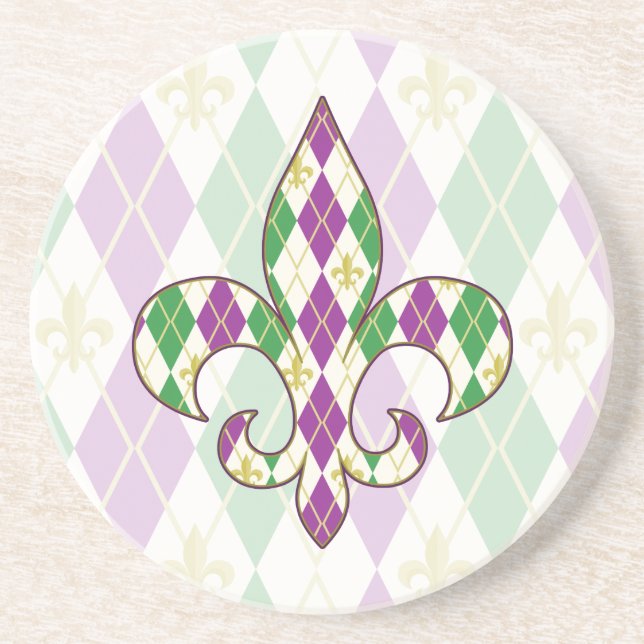 Mardi Gras Argyle Sandstone Underlägg Sandsten (Framsidan)