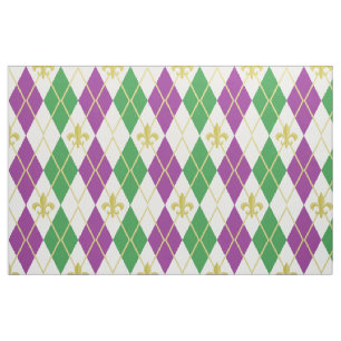Mardi Gras Argyle tyg