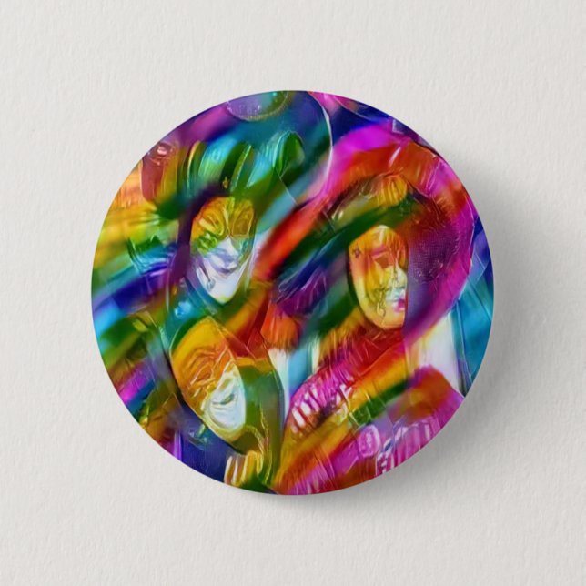Mardi Gras Art Button Knapp (Framsida)