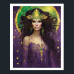 Mardi Gras Art Deco Woman i Lila Dress Poster<br><div class="desc">Skriver är lämpliga för ramning. Du kan ändra bakgrunden till färg. Alla bilder finns i många storlekar och kan överföras till andra produkter. Finns som canvas-,  poster-,  trä-,  metall- och akrylavtryck</div>