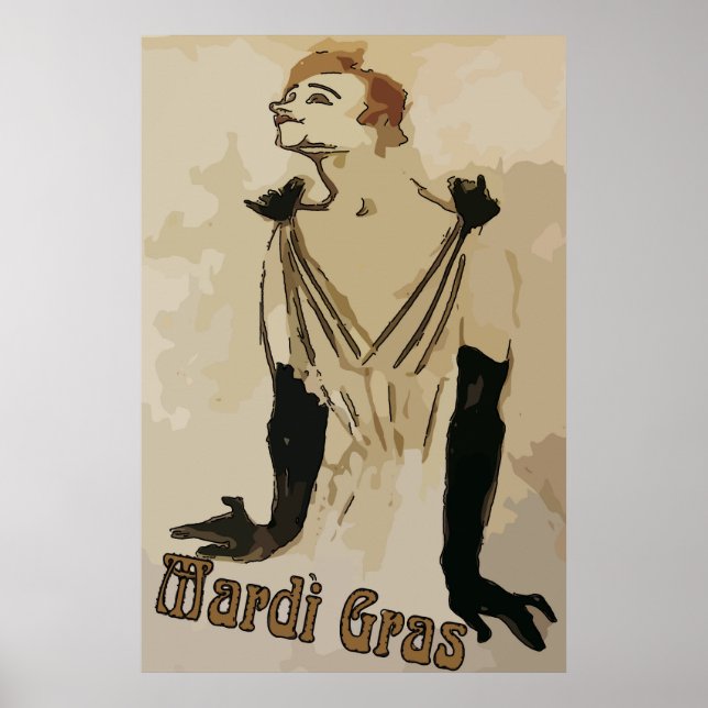 Mardi Gras Art, Fransk Quarter Dresser Poster (Framsidan)