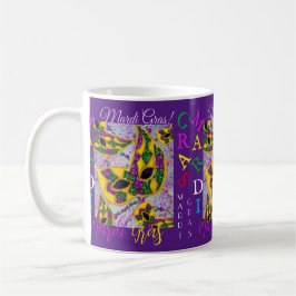 MARDI GRAS ART KAFFEMUGG