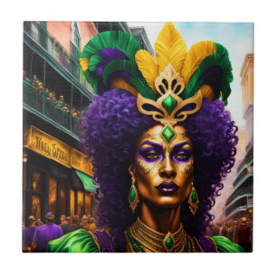 Mardi Gras Art Kakelplatta