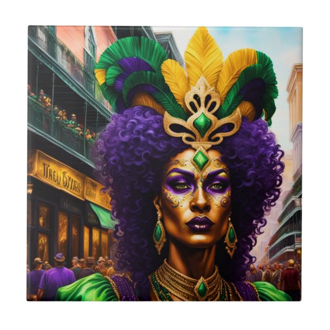Mardi Gras Art Kakelplatta (Framsidan)