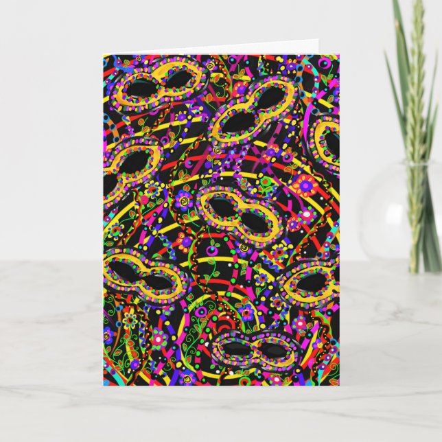 Mardi Gras Art Kort (Framsida)