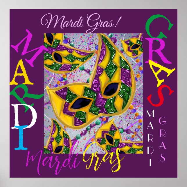 MARDI GRAS ART POSTER (Framsidan)